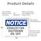 Signmission Exhaust Fan Shutdown On Off, 14 in W x Rectangle, Aluminum OS-2PACK-NS-A-1014-L-12210 - alternate 8